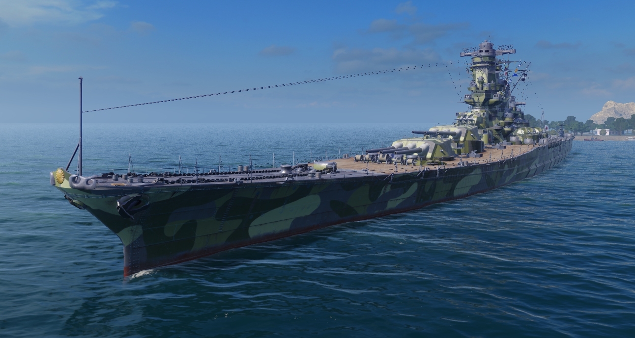 Японский линкор 10 уровня Yamato. Легенда стоящая у забора.